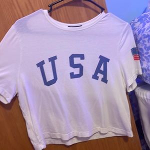 USA crop tee